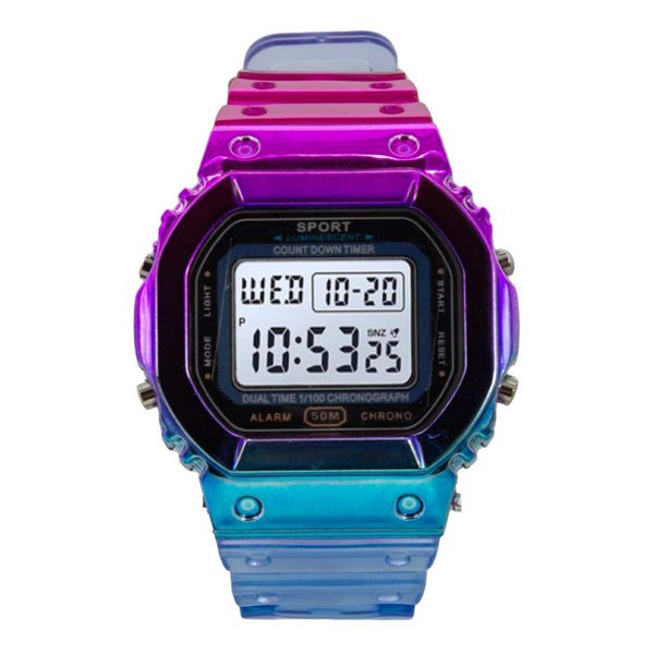 Reloj Digital Zeit Unisex Casual Correa De plastico Impermeable al Agua azul 40mm Zeit Reloj Digital CB00022434