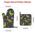 thumbnail image 2 of Daiia Dinosaur Skeleton Pattern Oven Mitts and Pot Holders 4 pcs Set,High Heat Resistant 500 Degree Extra Thicken Long Kitchen Cotton Oven Glove, 2 of 6