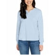 thumbnail image 2 of Buffalo David Bitton Women's Printed Cozy Top (Cali Blue,XS), 2 of 4