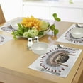 thumbnail image 4 of Ambesonne Pug Place Mats Set of 4, Native Style Bonnet Dog, Standard Size, Red Black Tan, 4 of 6