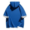thumbnail image 5 of SCSAlgin Mens Lightweight Athletic Short Sleeve Hoodies Workout Sport Sweatshirts Solid Color Pullover Dry Fit T-Shirts, 5 of 7