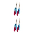 thumbnail image 2 of Sonducket 2 uds pendientes pluma Bohemia borla pendiente largo Vintage pantalla ocio joyería accesorios moda elegante Type2 NO2, 2 of 6