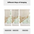 thumbnail image 3 of Fall Wheat Swag Valances for Windows, Autum Botanical Rustic Yellow Orange Rod Pocket Sheer Valances for Small Windows, Swag Toppers Light Filtering for Kitchen Living Room 2 Panels 36''x36'', 3 of 4