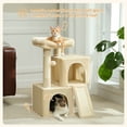 thumbnail image 5 of PAWZ Road 30" Cat Tree Condo with Sisal Scratcing Post Tower Ramp for Indoor Cats,Beige, 5 of 11