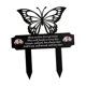 thumbnail image 3 of Marcador de tumba conmemorativo, estaca de jardín de mariposas, entierro, resistente a intemperie, decoración de cementerio, placa, letrero para Negro, 3 of 8