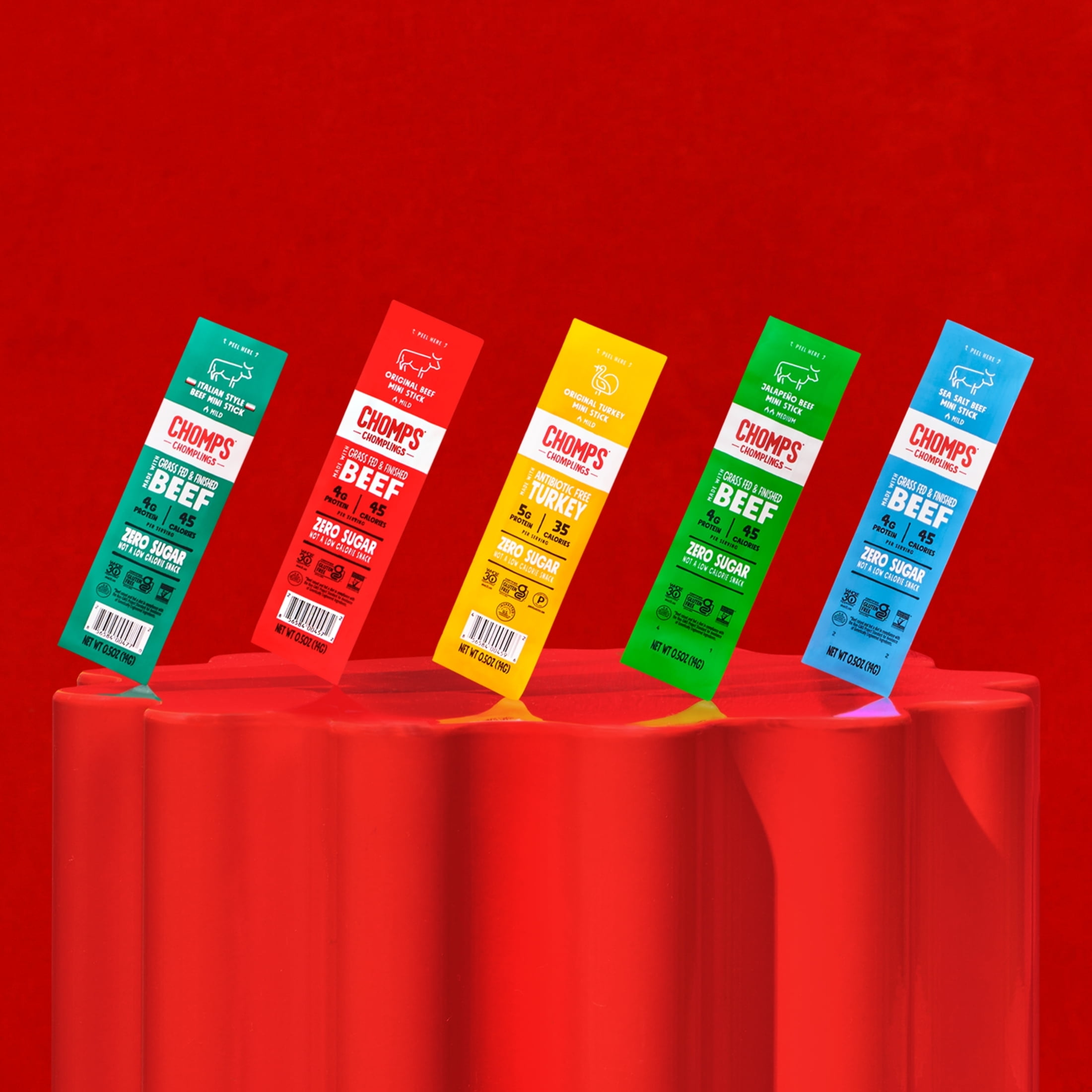 Chomps Mini Original Turkey Snack Sticks, Protein-Rich
