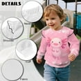 thumbnail image 6 of Garronmavis Pink Axolotl Toddler Girl Sweatshirt Lightweight Hearts Long Sleeve Pullover Crewneck Tops Shirts Stylish Pullover Drop Shoulder Sweater Top Lightweight for Girls Aged 2-3, 6 of 7