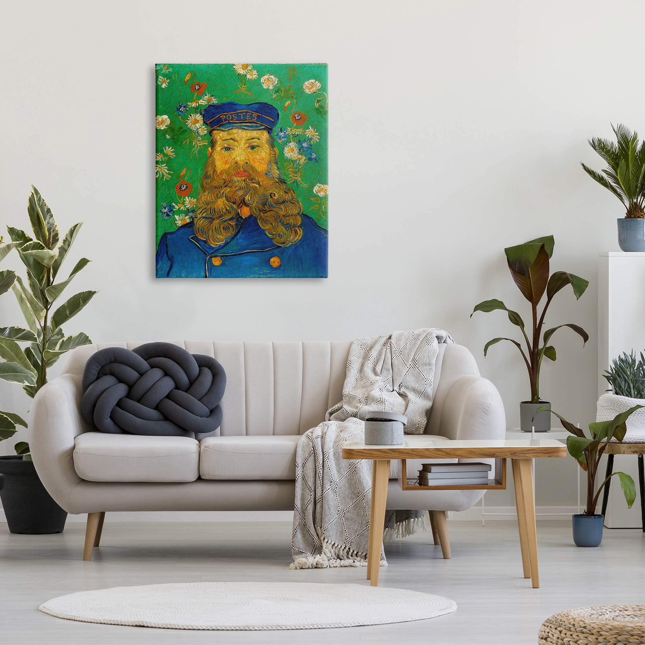 Portrait Of Joseph Roulin Van Gogh Botanical & Floral Painting Gallery Wrapped Canvas Print Wall Art