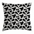thumbnail image 1 of Cow Print Throw Pillow Cushion Cover, Cow Hide Pattern with Black Spots Farm Life with Cattle Camouflage Animal Skin, Decorative Square Accent Pillow Case, 16 X 16 Inches, White Black, by Ambesonne, 1 of 2