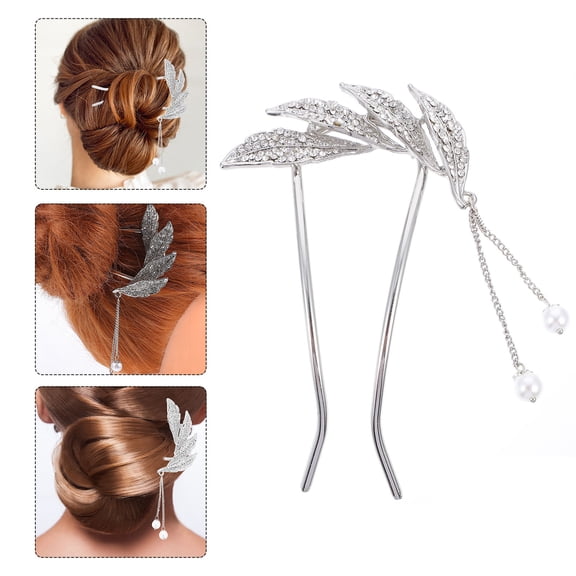 MERRYHAPY Elegant Tassel Hair Clip Metal U-Shaped Hair Barrette for Women and Girls Stylish Hair Accessories