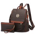 thumbnail image 1 of MKP Mochila de moda para mujer, bolso con múltiples bolsillos, mochila antirrobo de firma, bolso de hombro de viaje para mujer, bolso de mano, 2 uds., 1 of 5