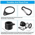 thumbnail image 4 of 4 Pcs Flag Pole Rings Aluminum Alloy Mounting Rings 360 Degree Rotating Flagpole Anti Wrap Flag Pole (1 Inch Black), 4 of 6