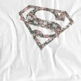 thumbnail image 3 of Superman Rough Floral Logo Kids T Shirt (Medium) for Youth Toddler Boys and Girls, White, 3 of 5