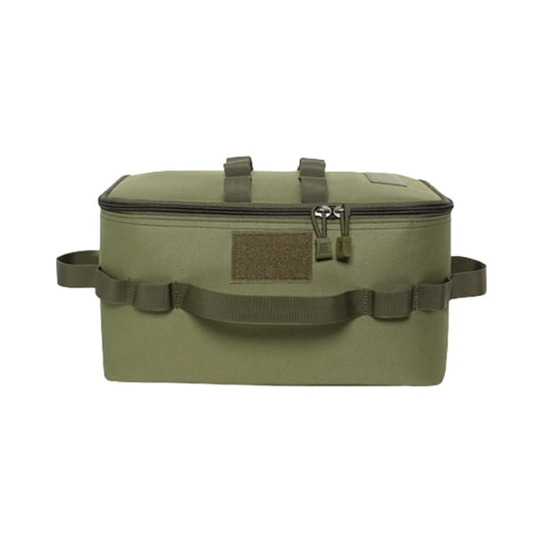 Guardurnaity Bolsa de almacenamiento Estufa de al aire libre Organizador de utensilios de cocina Resistente a los arañazos Kit de utensilios grandes Envolturas para manijas de equipaje Verde oscuro Guardurnaity AP012875-02