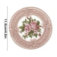 thumbnail image 3 of 4.6" Embroidered Fabric Coasters, Cloth Coasters for Ceramic Cup, Vintage Lace Embroidery Coasters for Tea, Soft Floral Doilies for Home, Wedding, Tabletop Photography Decoration (Beige), 3 of 6
