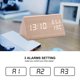 thumbnail image 3 of LED higrómetro despertador led reloj de madera triángulo electrónico reloj digital higrómetro de madera MFZFUKR BST3005819-2, 3 of 5