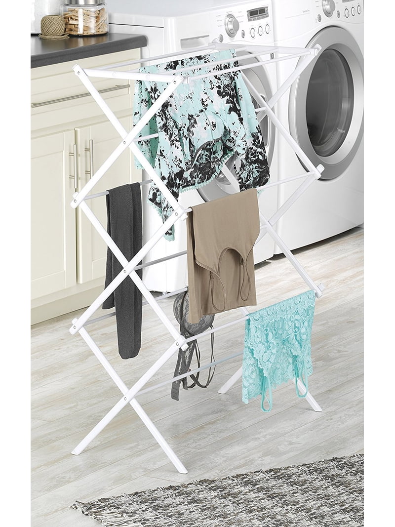Whitmor, 3-Tier Folding Metal Drying Rack, White, 11 Bars