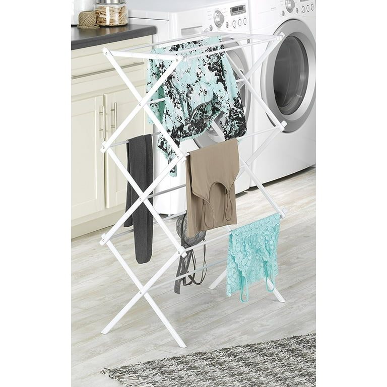 Whitmor 3 Tier Folding Metal Drying Rack White