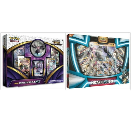 Pokemon Shining Legends Darkrai GX Box and Lucario GX Box Trading Card Game Collection Box Bundle, 1 of Each. Great Variety Gift Set For Boys or (Best Moveset For Lucario)