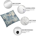 thumbnail image 4 of BANET Grey Flower Throw Pillow Covers Short Plush Square Pillow Covers Set Cushion Case for Couch Sofa Bed Chair Home Decorations 24x24in, 4 of 5