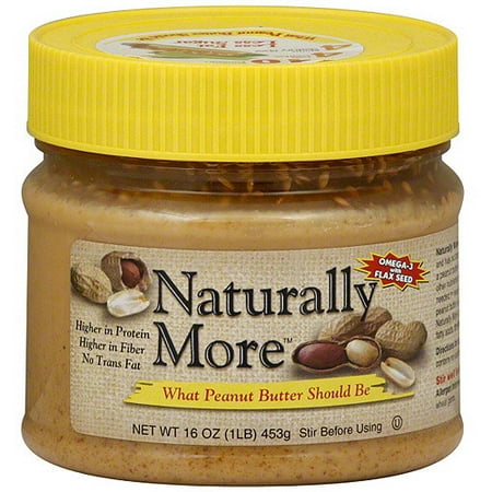 Naturally More Peanut Butter, 16 oz (Pack of 12)