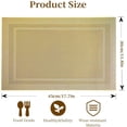 thumbnail image 4 of czcpp-Placemats Set of 4, Vinyl Woven Place Mats, Non-Slip Double-Sided Wipeable Table Mats for Kitchen Dining Restaurant Camping, 12 x 18 Inch, Luxurious Gold, 4 of 4
