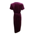 thumbnail image 2 of RACHEL ROY Womens Burgundy Short Sleeve Midi Wrap Dress Cocktail Dress Size: M, 2 of 4
