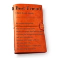 thumbnail image 1 of Regalos para amistad - Diario cuero con definición de mejor amigo/a inspirador, cuaderno de viaje vintage grabado con escritura - Regalo cumpleaños, graduación y Navidad, 1 of 3