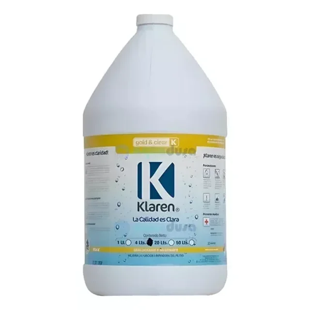 Gold & Clear Abrillantador 4 L, Para Alberca Marca Klaren