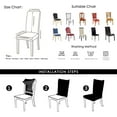 thumbnail image 3 of Printed Stretchable Parson Chair Covers for Dining Room Set of 4,Pattern Stretch Dining Chair Slipcover Washable Removable for Kitchen,Hotel,Restaurant,Ceremony Universal Size(4PCS,Geometric), 3 of 6