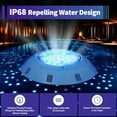 thumbnail image 4 of LOYALHEARTDY Submersible Led Lights, 12V 45W RGB Waterproof Pool Lights for Inground Pool, Rgbic 7Colors Pool Underwater Pool Light with Remote IP68, Dia: 11.6inch, Cable 6.1Ft, 4 of 7