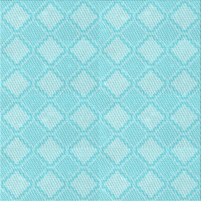 Ahgly Company Tapis d'Intérieur Lavables en Machine Bleu Diamant Bleu Transitionnel, 8' Carré