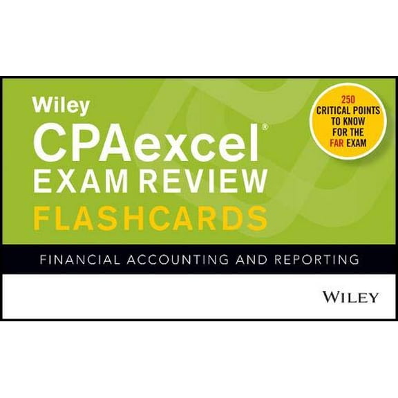 Pre-Owned Wiley Cpaexcel Exam Review 2020 Flashcards: Financial Accounting and Reporting (Paperback 9781119630906) by Wiley