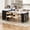 Black, variant on MODERNLUXE Extendable Dining Table with Extra-Long Folding Tabletop, Rolling Kitchen Island with Drawers,Power Outlet and Brake lock, Sideboard Storage Cabinet for Kitchen, Dining Room,Walnut
