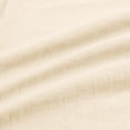 thumbnail image 5 of Only Moment Button Down Shirts for Women 3/4 Sleeve V Neck Ruffle Sleeves Cotton and Linen Dress Shirts Oxford Shirts Long Sleeve Work Blouses Collared Tops Tunics with Pocket Beige,L, 5 of 9