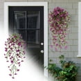thumbnail image 2 of Artificial Flowers - Household Imitation - Artificial Hanging Flowers For Outdoor Spring Decoration 4Pcs Silk With Leaves Look Real Faux Flowers For Outside Porch - 1 Artificial Flower, 2 of 9