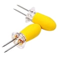 thumbnail image 2 of YYKihy Corn Cob Holders 2 Pack Stainless Corn Picks With Ergonomic Handles Heat Corn Eating Utensils, 2 of 8