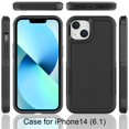 thumbnail image 2 of SaniMore for iPhone 14 Ultra-Thin Two-Layers Protection Case, Rugged PC Back & Flexible TPU Military Grade Shockproof Heavy Duty Protective Case for iPhone 14, White, 2 of 6
