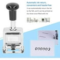 thumbnail image 2 of CCNZZITSHT Self Inking Number Stamp, 7 Digit Durable Automatic Numbering Machine Kit, Portable Metal Professional Numberer, 2 of 5