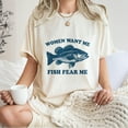 thumbnail image 4 of Women Want Me Fish Fear Me T-Shirt – Funny Fishing Graphic Tee, Humorous Outdoor Shirt for Anglers, Fishermen & Boating Lovers, 4 of 7