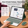 thumbnail image 6 of Detachable Bluetooth Keyboard Case with Round Keys, Multi-Touch Trackpad and 2.4G Wireless Mouse for Lenovo Idea Tab 11" 2025 / Tab M11 11" 2024,DarkGreen, 6 of 6