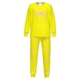 thumbnail image 6 of FINALGANG Valentine's Day Girls Kids 2 Piece Homewear Set Cartoon Bow Prints Long Sleeve Lapel Button Down Top Loose Fit Pants For Casual Daily Home Relaxation Cozy Outfits, 6 of 6