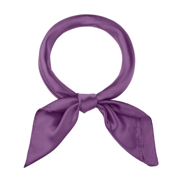 INSPIRAR CHIC Pañuelo de Cuello de Satén para Mujeres, Pañuelo de Seda Sólido, Bandanas de Cabeza, Púrpura Oscuro 90x90cm/35.4x35.4 pulgadas (LxW)