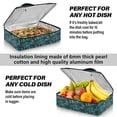 thumbnail image 5 of Iauyy Casserole Carrier for Hot Food Insulated Casserole Travel Carry Bag with Lid Food Warmer Bag for Party/Picnic,Cyan-green Amber Butterfly, 5 of 7
