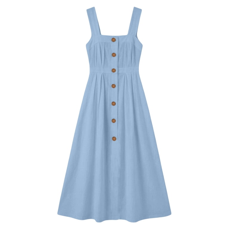 flowy denim dress Denim Daydream Scoop Neck Flowy Mini Dress