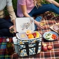 thumbnail image 5 of FORMRS Insulated Cooler Bag 24 Cans Capacity Soft Leakproof Lunch Box with Side Pockets, Whimsy Daisy Pattern, 5 of 7