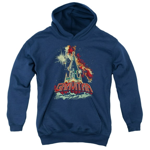 Atari Blast Off Youth Pullover Hoodie Sweatshirt Navy