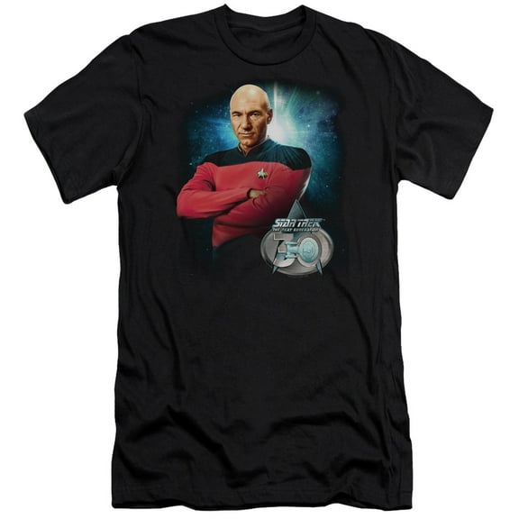 Star Trek Picard 30 Adult 30/1 T-Shirt Black