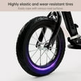 thumbnail image 4 of Shock-Absorbing Foldable Commuter Kick Scooter With 12" Large Smooth Rolling Rubber Air Tires Pink/Green/White/Black, 4 of 8
