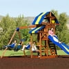 Leisure Time Sunchaser Wood Swing Set-8 Play Areas